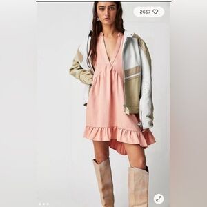 Free people denim Agnes mini dress medium